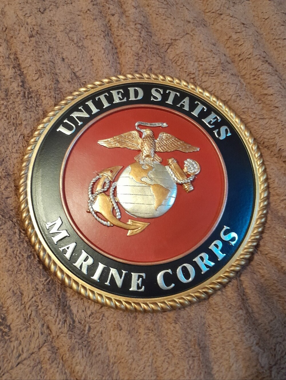 NEW U.S. Marines Semper Fi Eagle Globe Anchor Stepping Stone/Wall Plaque